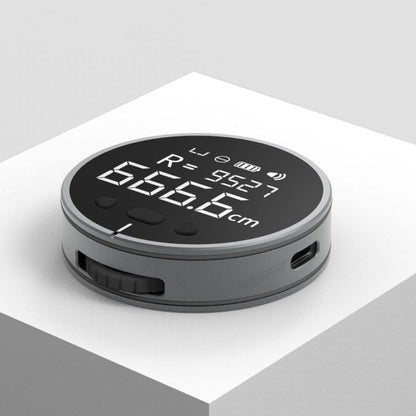 Smart Digital Measuring Tape with LCD Display with digital display on a light gray background