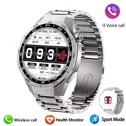 LAXASFIT smartwatch with digital display on a white background